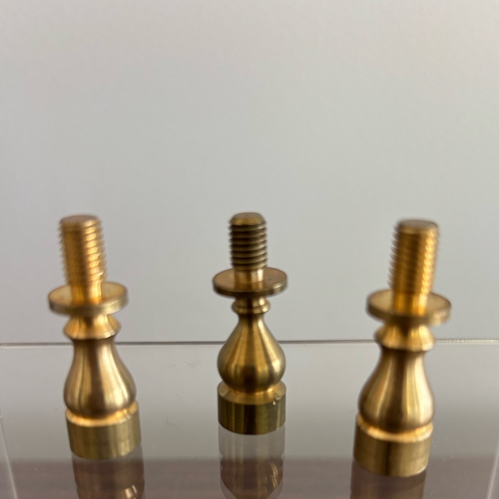 1” Brass Lamp Shade Risers/Extenders (set of 3)